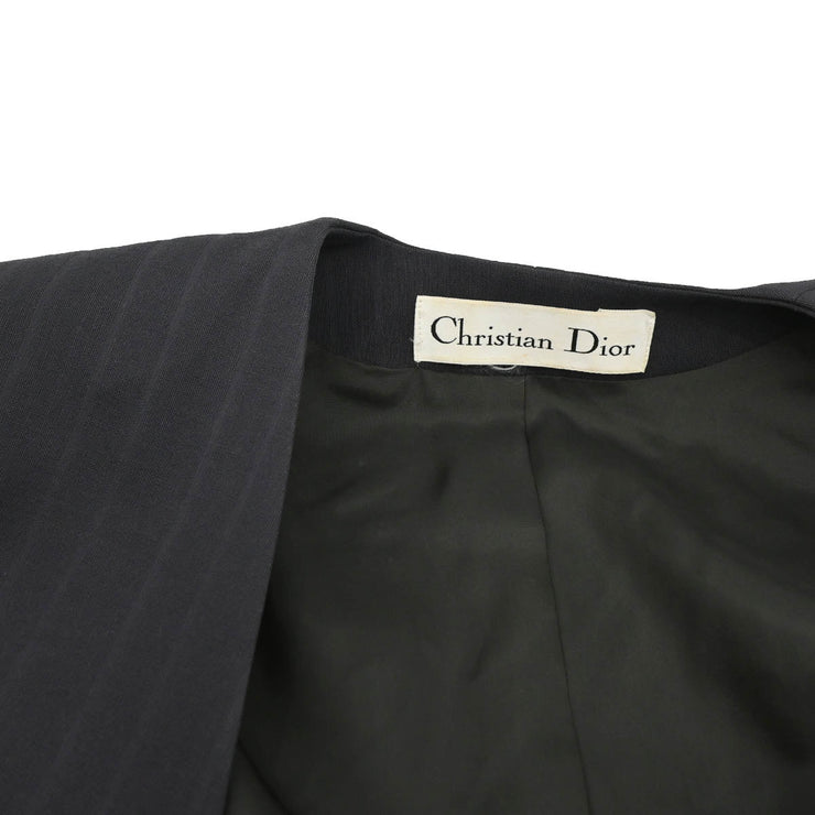 Christian Dior Single Breasted Collarless Jacket Gray