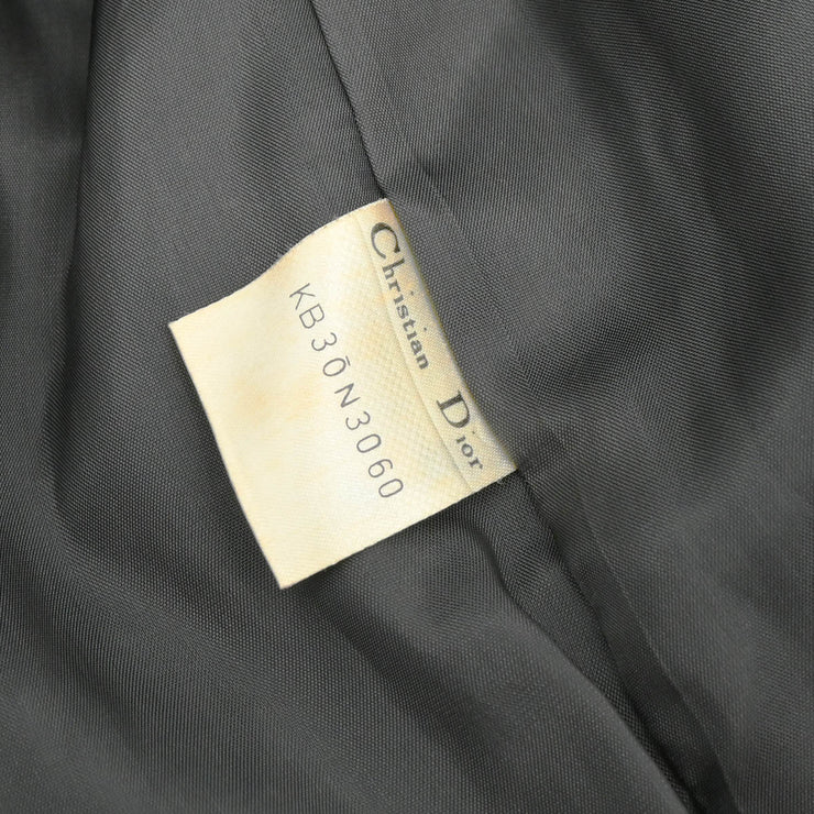 Christian Dior Single Breasted Collarless Jacket Gray