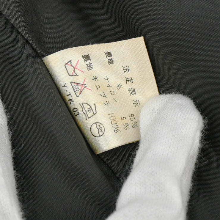 Christian Dior Single Breasted Collarless Jacket Gray