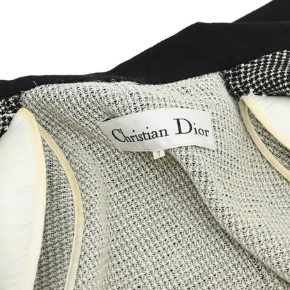 Christian Dior 1980s Houndstooth Check Single Breasted Jacket #34 - #36
