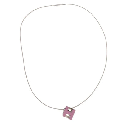 Hermes Cage d'H Pendant Necklace Silver