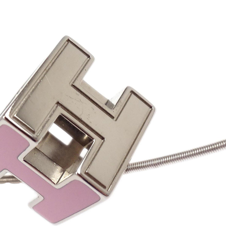 Hermes Cage d'H Pendant Necklace Silver