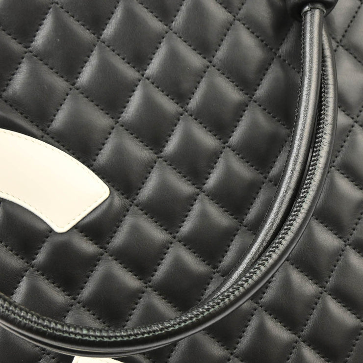 Chanel 2004-2005 Black Calfskin Cambon Ligne Tote Handbag