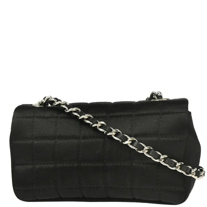 Chanel 2005-2006 Black Satin Choco Bar Lipstick Shoulder Bag
