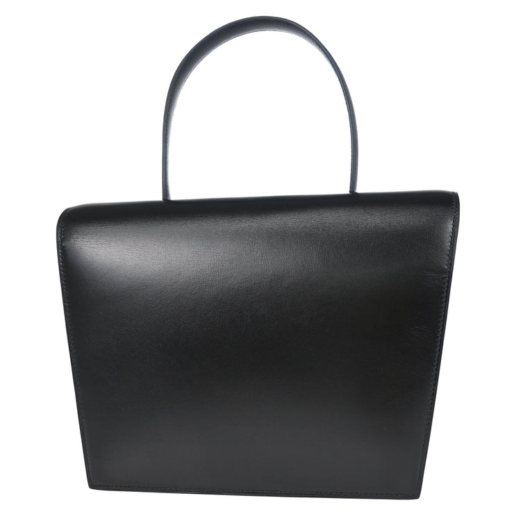 Hermes 1992 Black Box Calf Frigate Handbag