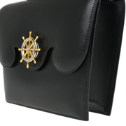 Hermes 1992 Black Box Calf Frigate Handbag