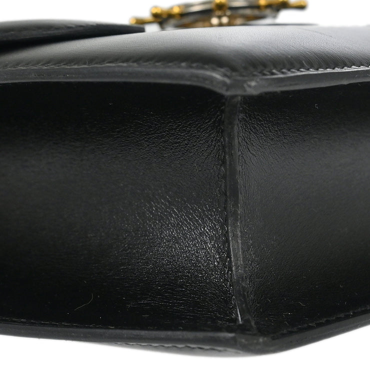 Hermes 1992 Black Box Calf Frigate Handbag