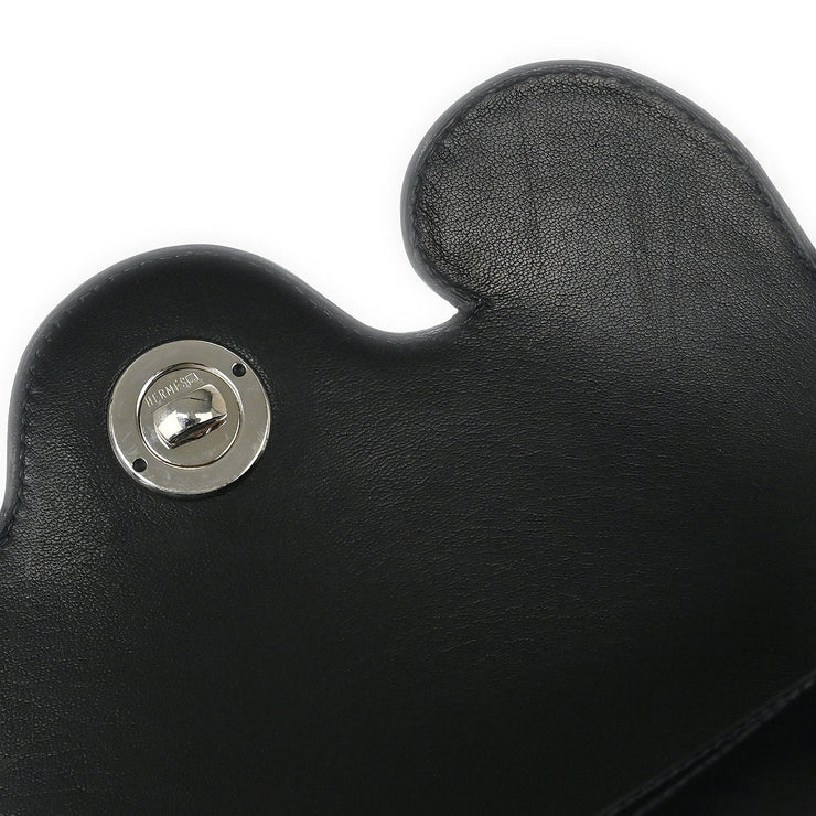 Hermes 1992 Black Box Calf Frigate Handbag