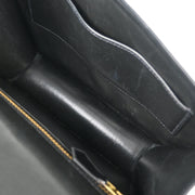 Hermes 1992 Black Box Calf Frigate Handbag