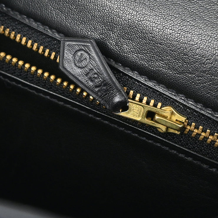 Hermes 1992 Black Box Calf Frigate Handbag