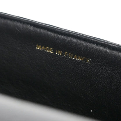 Chanel * 1989-1991 Black Lizard Turnlock Mini Full Flap Shoulder Bag