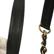 Chanel 2003-2004 Black Caviar Petite Shopping Tote PST Chain Handbag