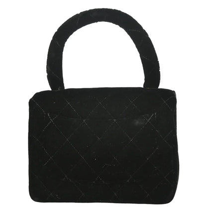 Chanel 1991-1994 Black Velvet Mini Square Handbag