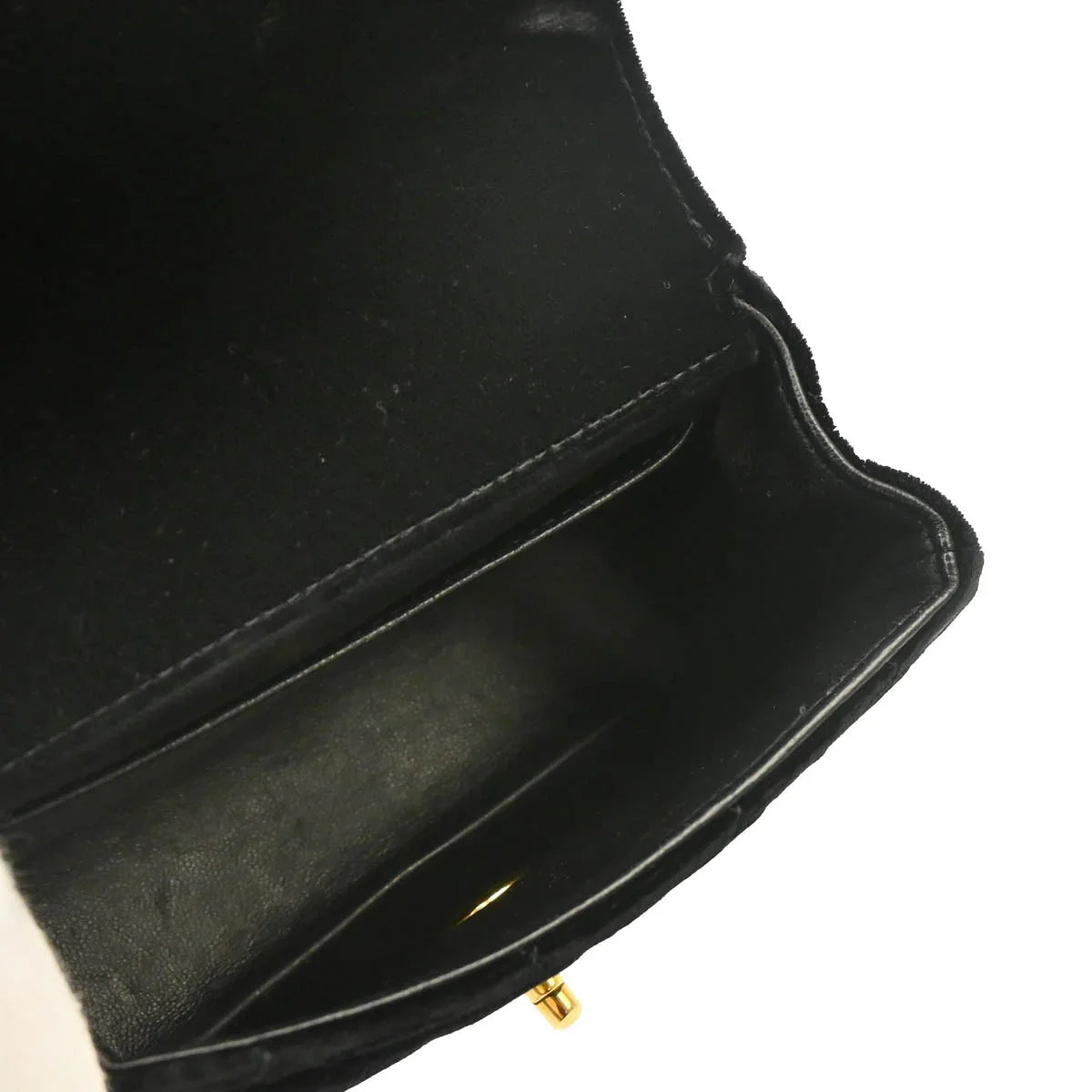 Chanel 1991-1994 Black Velvet Mini Square Handbag
