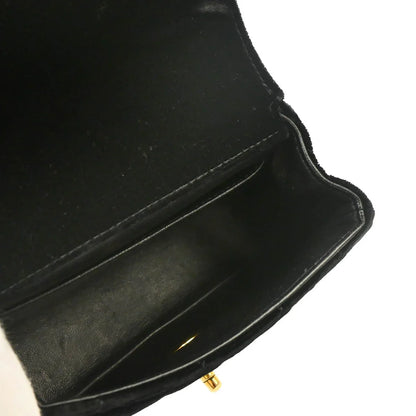 Chanel 1991-1994 Black Velvet Mini Square Handbag
