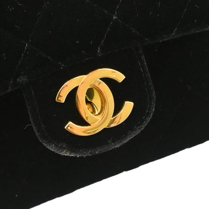 Chanel 1991-1994 Black Velvet Mini Square Handbag