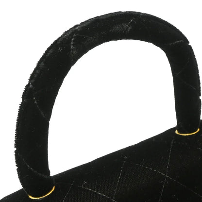 Chanel 1991-1994 Black Velvet Mini Square Handbag