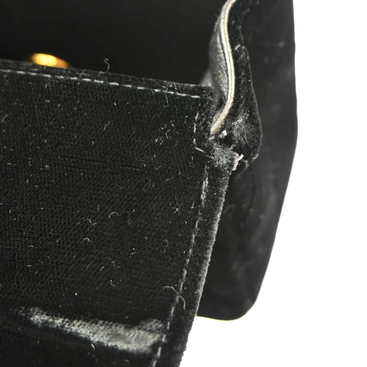 Chanel 1991-1994 Black Velvet Mini Square Handbag