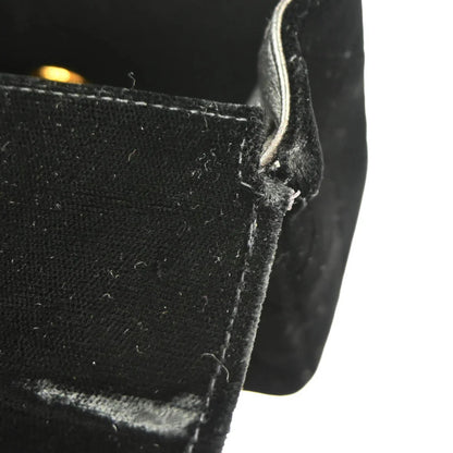 Chanel 1991-1994 Black Velvet Mini Square Handbag
