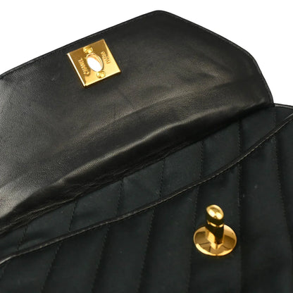 Chanel 1991-1994 Black Satin Camera Bag Mini
