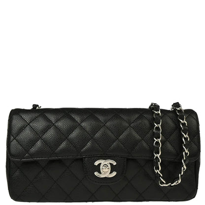 Chanel 2005-2006 Black Caviar East West Shoulder Bag