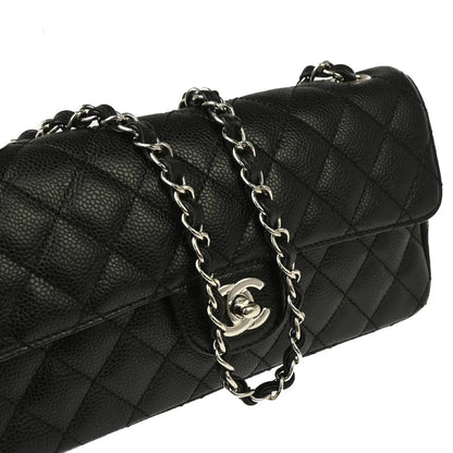 Chanel 2005-2006 Black Caviar East West Shoulder Bag