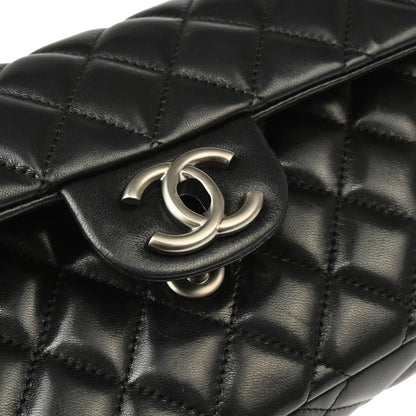 Chanel 2008-2009 Black Lambskin East West Shoulder Bag