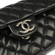 Chanel 2008-2009 Black Lambskin East West Shoulder Bag