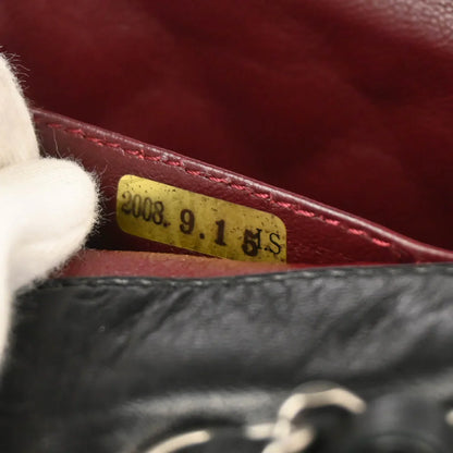 Chanel 2008-2009 Black Lambskin East West Shoulder Bag