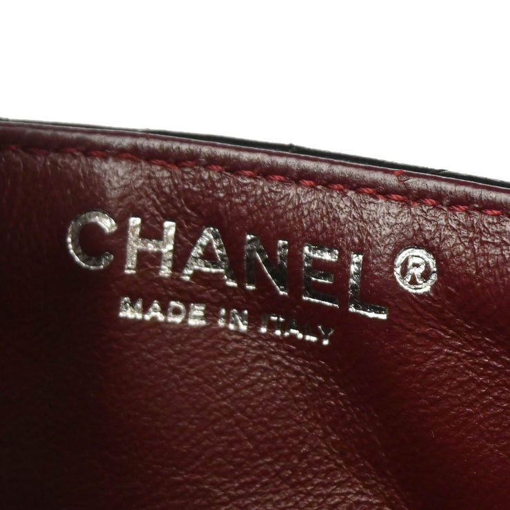 Chanel 2008-2009 Black Lambskin East West Shoulder Bag