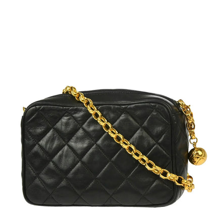Chanel 1991-1994 Black Lambskin Camera Bag Mini