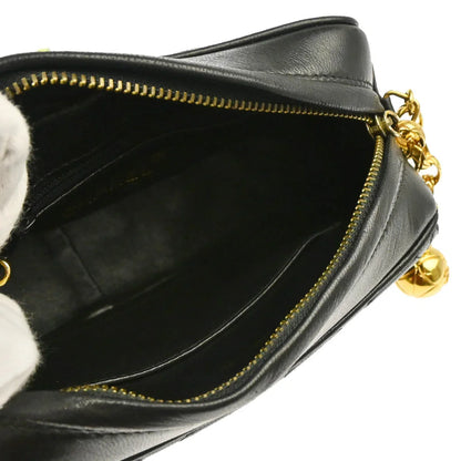 Chanel 1991-1994 Black Lambskin Camera Bag Mini