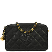Chanel 1991-1994 Black Caviar Camera Bag