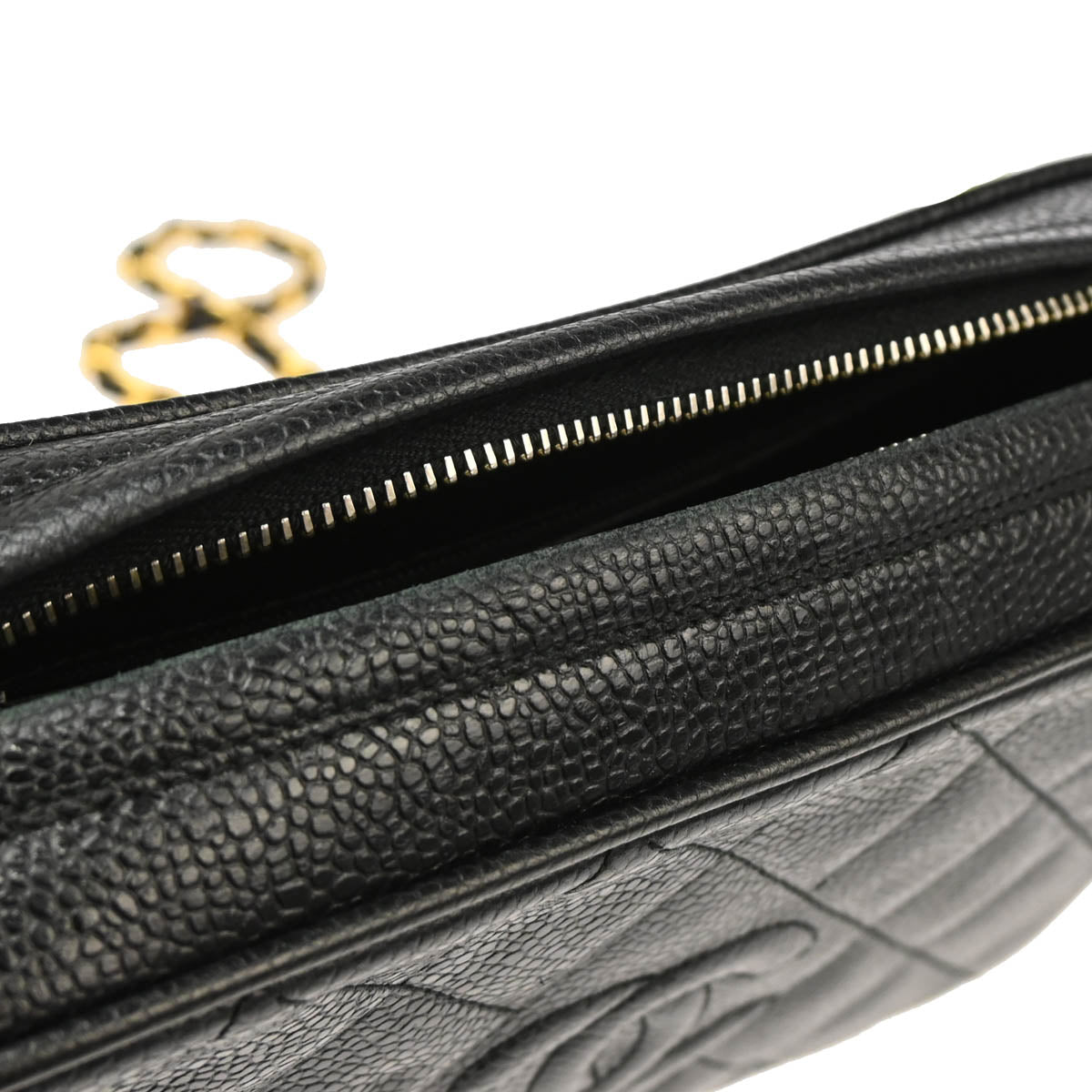 Chanel 1991-1994 Black Caviar Camera Bag