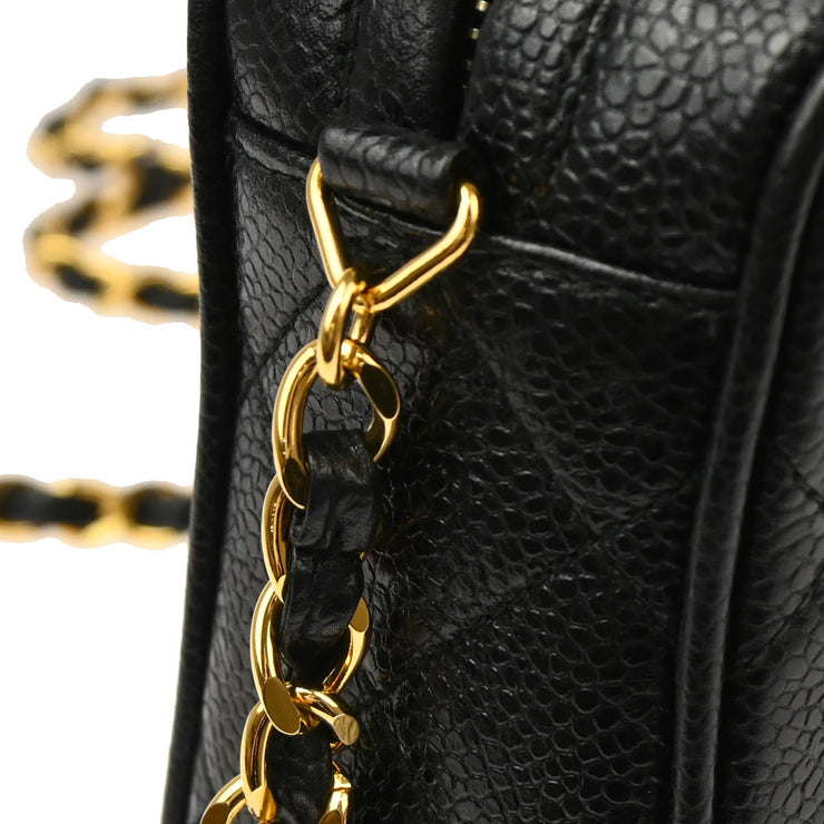Chanel 1991-1994 Black Caviar Camera Bag