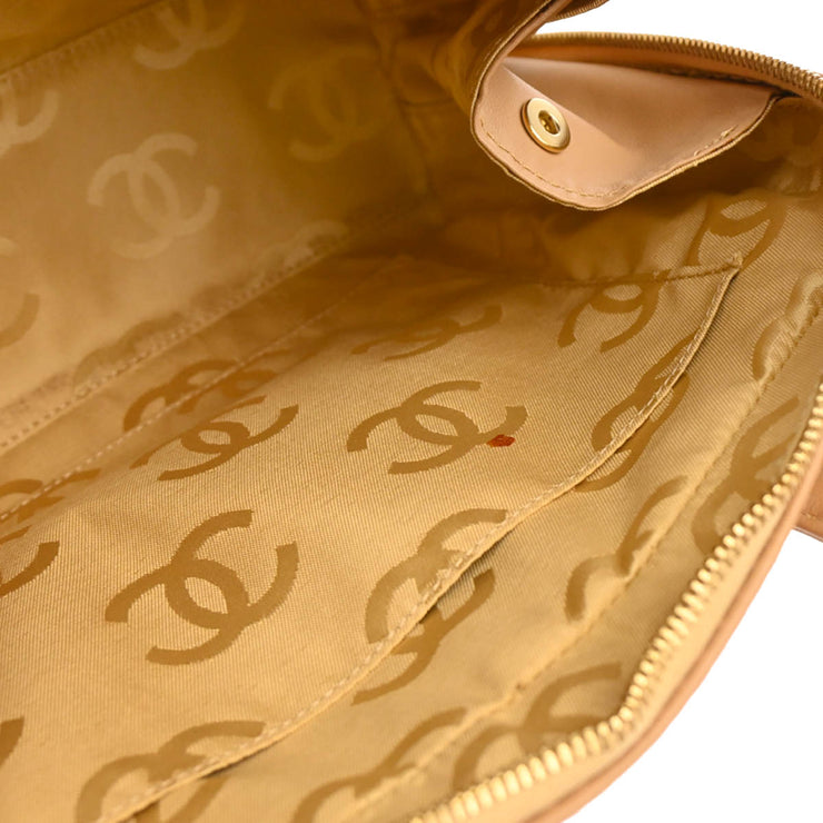 Chanel 2005-2006 Beige Calfskin Wild Stitch Handbag