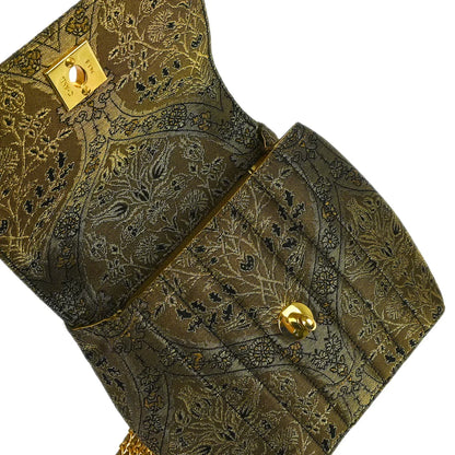 Chanel * 1994-1996 Green Nishijin Brocade Shoulder Bag