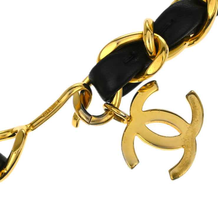 Chanel 1986-1988 Black Lambskin Classic Flap Micro Bum Belt Bag