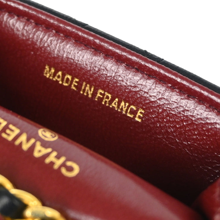 Chanel 1986-1988 Black Lambskin Classic Flap Micro Bum Belt Bag