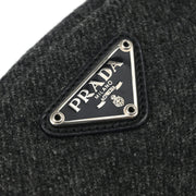 Prada Gray Wool Pouch