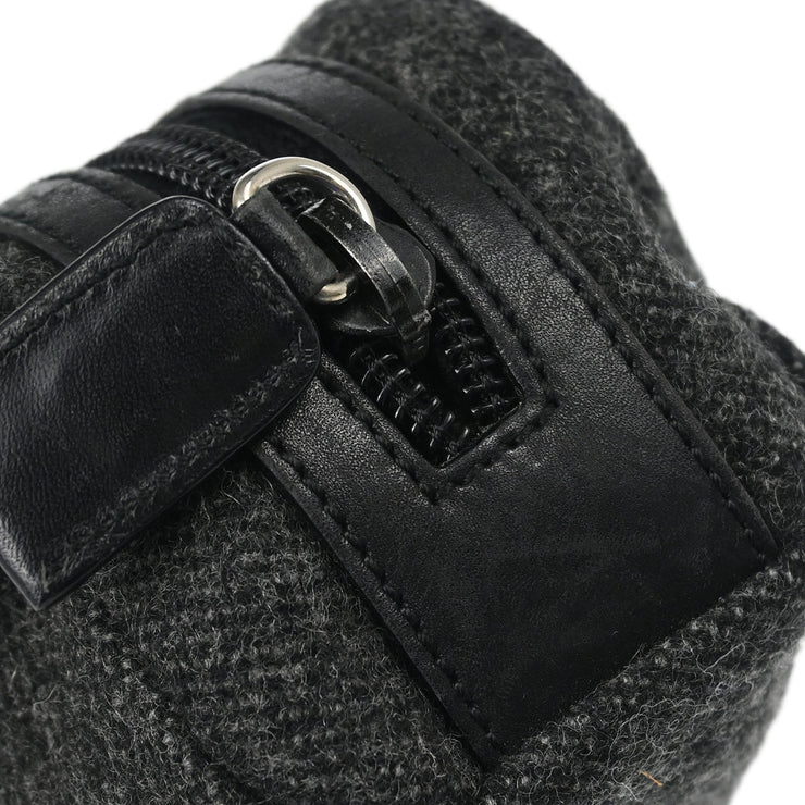 Prada Gray Wool Pouch