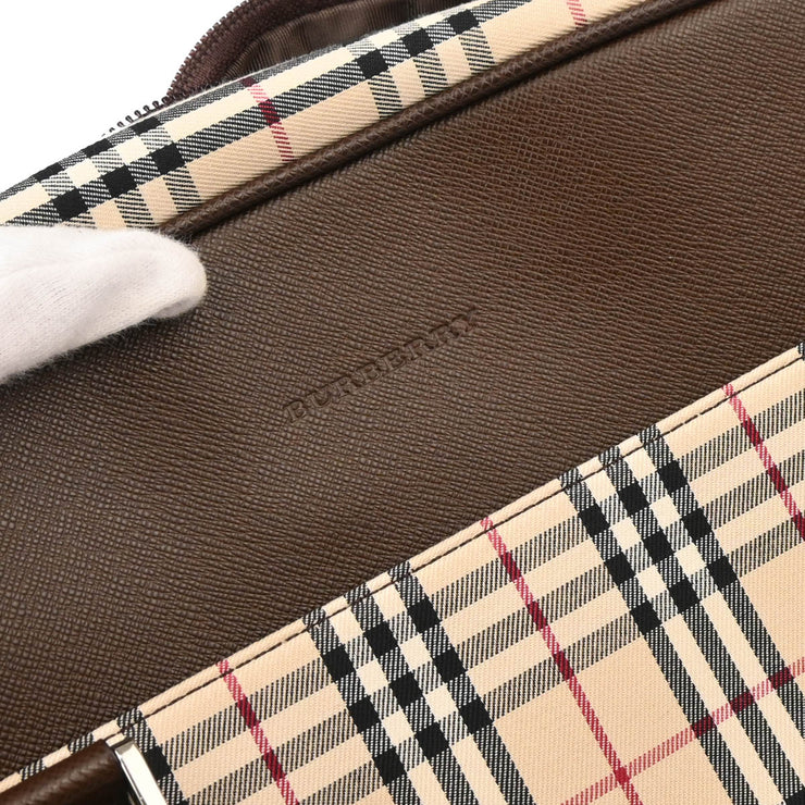 Burberry Beige Brown Burberry Check 2way Shoulder Handbag