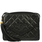 Chanel 1994-1996 Black Lambskin Camera Bag Large