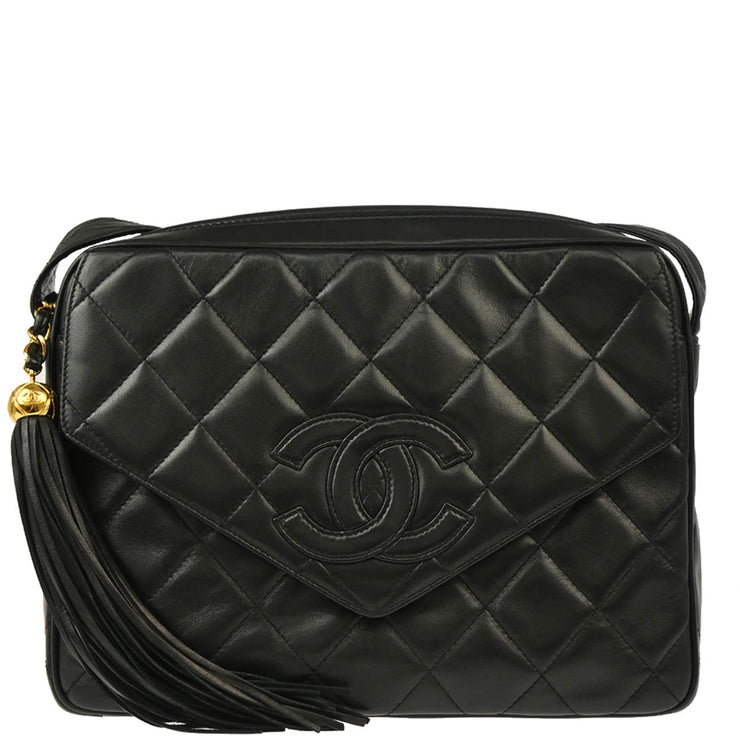 Chanel 1994-1996 Black Lambskin Camera Bag Large