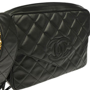 Chanel 1994-1996 Black Lambskin Camera Bag Large
