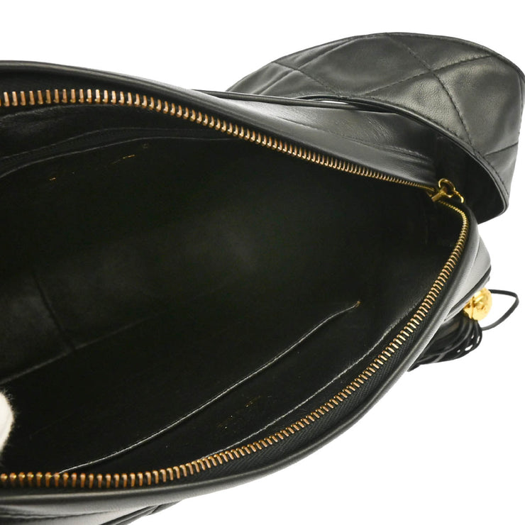 Chanel 1994-1996 Black Lambskin Camera Bag Large