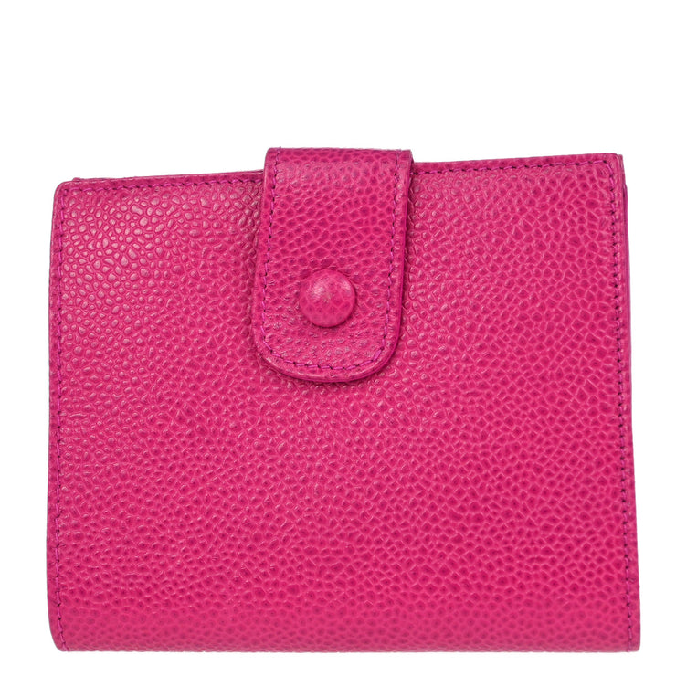 Chanel 1994-1996 Pink Caviar Bifold Wallet