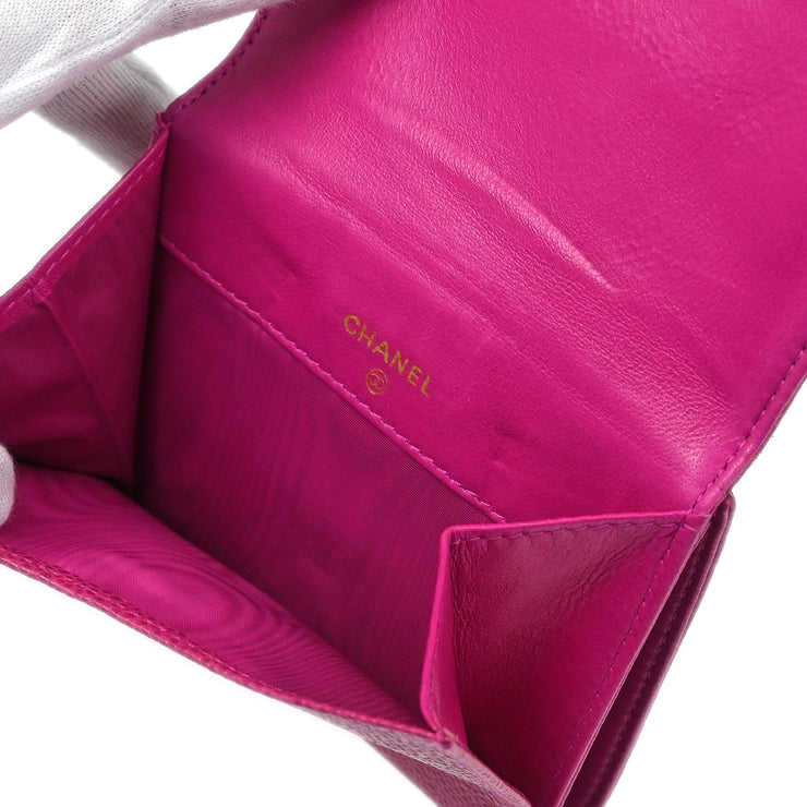 Chanel 1994-1996 Pink Caviar Bifold Wallet