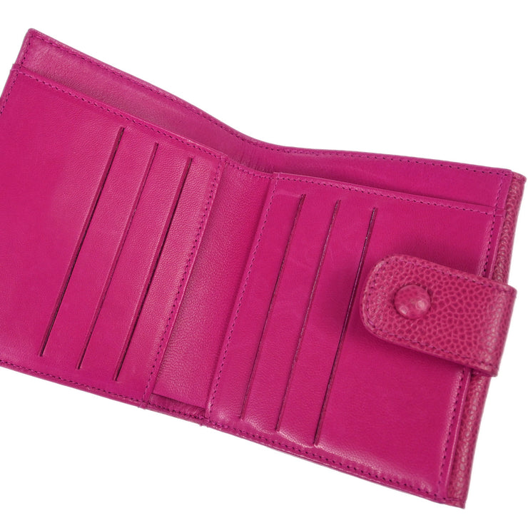 Chanel 1994-1996 Pink Caviar Bifold Wallet
