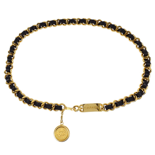 Chanel Chain Belt Medallion Gold Small Good